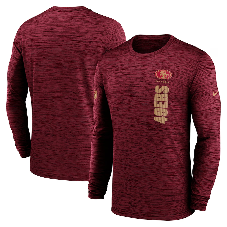 Men San Francisco 49ers red style #2 2024 Nike NFL long sleeve t shirts